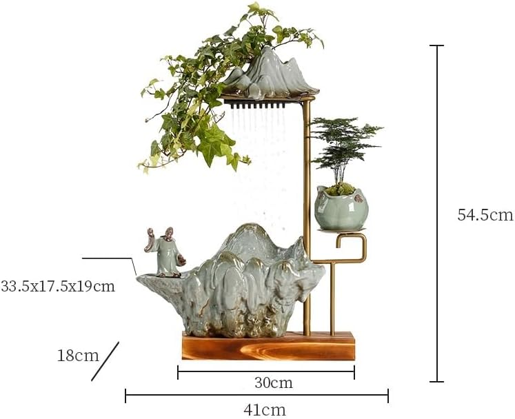 House Decorations Tabletop Fountain Creative Water Flow Fountain Landscape Feng Shui Wheel Living Room Office Home Desktop Decoration Desk Fountain