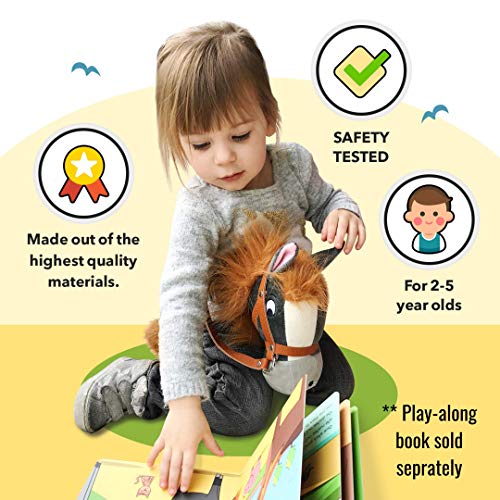 Papap Pony Original Handsfree Hobby Horse: Reimagined Stick Horse (Children Age 2-5) Hand-Crafted Plush Riding Toy for Toddlers and Preschoolers