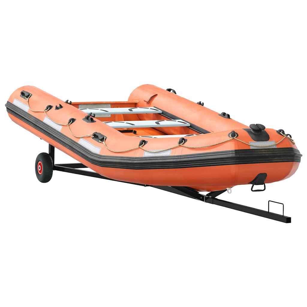vidaXL Remolque para Barcos Plateado 302 x 107 x 42 cm Acero, Innovaciones para jardín y terraza, Remolque Exterior Duradero, transportador de Botes, Estructura de Acero