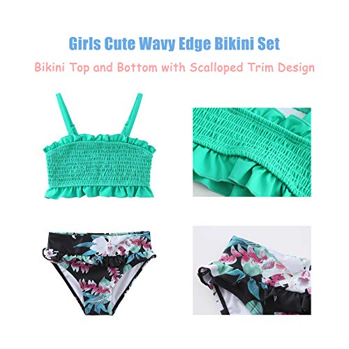 Image of Moon Tree Girls Two Piece Bikini Swimsuits Bathing Suit Athletic Swim Suit