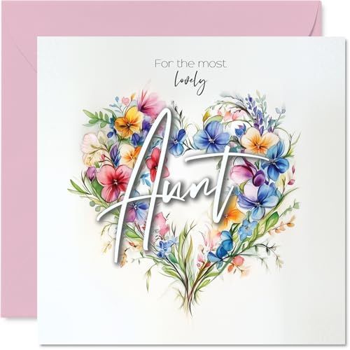 Carte anniversaire florale pour tante