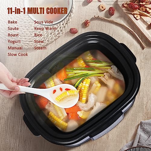 65Qt-11-in-1-Multi-Cooker-Digital-Programmable-Slow-Cooker-Sous-Vide-Rice-Cooker-1500W-TimerTemp-ControlDishwasher-Safe-LidNonstick-Inner-Pot