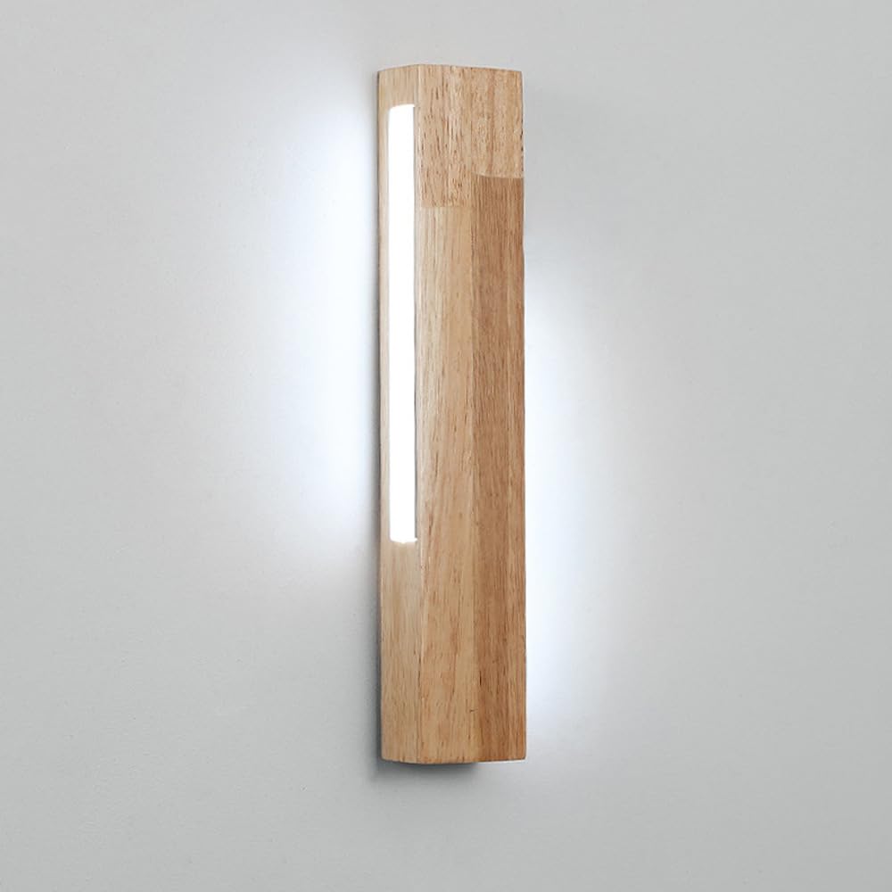 FZQSXAZU Modern Minimalist Linear Wall Sconce, Long LED Light Bar, Wooden Lamp, Nordic Rustic Lighting, Farmhouse Sle Indoor Illuminat, Home Decor