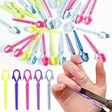 XEAOHESY 30 Pieces Colorful Nail Art Cuticle Protectors Nail Polish Protector for Fingers Nail Clips To Hold Nails Down