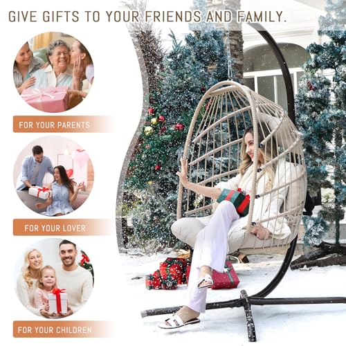 Radiata YY-0016S Foldable Wicker Rattan Hanging Egg Chair thumb #8