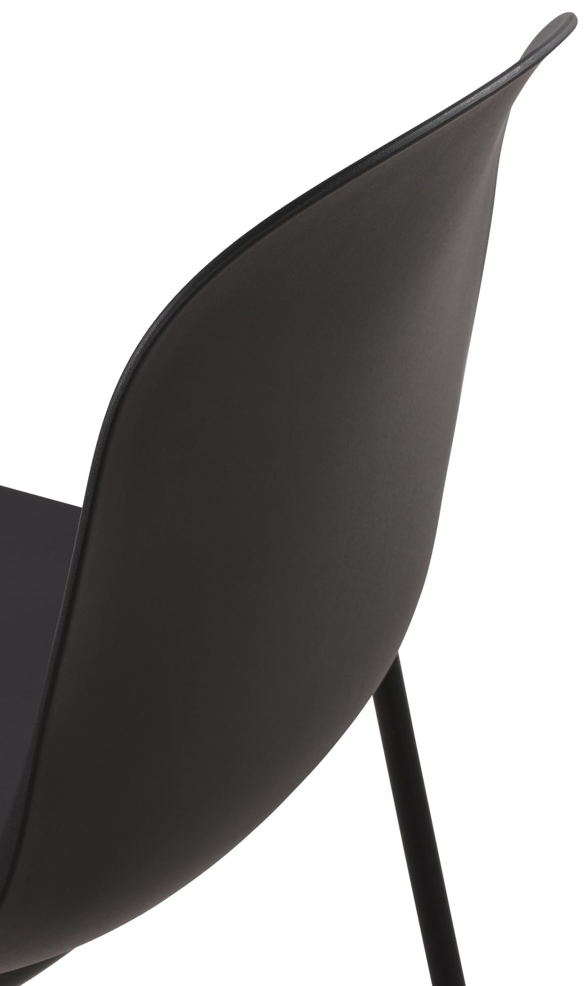 CLP 2er Set Stühle Hardin, stapelbare Gartenstühle, wetterfest und UV-beständig, Outdoor-Stuhl für Balkon, Terrasse und Esszimmer, Farbe:schwarz