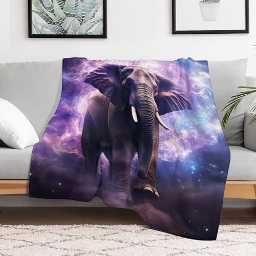 Couverture flannel éléphant douce, cadeau de naissance idéal