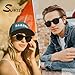 Sunier Polarized Sunglasses for Men and Women, Retro Square Matte Finish UV400 Protection Shades for Driving, Fishing