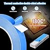HOAOH Thermal Adhesive Tape, 25m x 10mm x 0.20mm Double Side Thermal Tapes Cooling Heatsink Pad Apply to LED, IGBT IC Chip Computer CPU GPU Modules MOS Tube SSD Drives #3