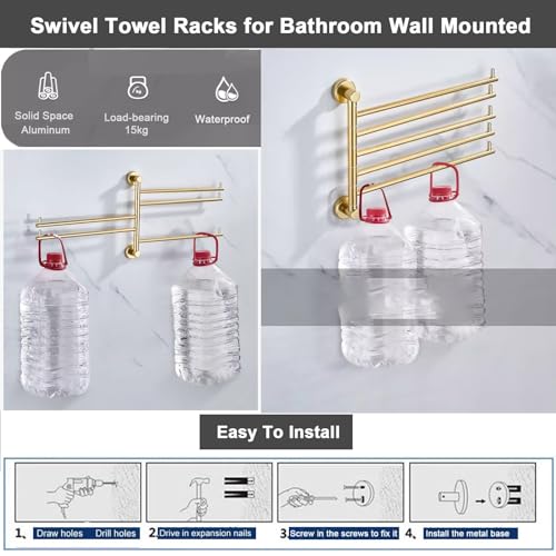 Barre porte-serviettes multi-bras pour organisation familiale