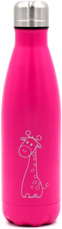 17 oz. Double Wall Vacuum Insulated Stainless Steel Water Bottle Travel Mug Cup Cute Giraffe