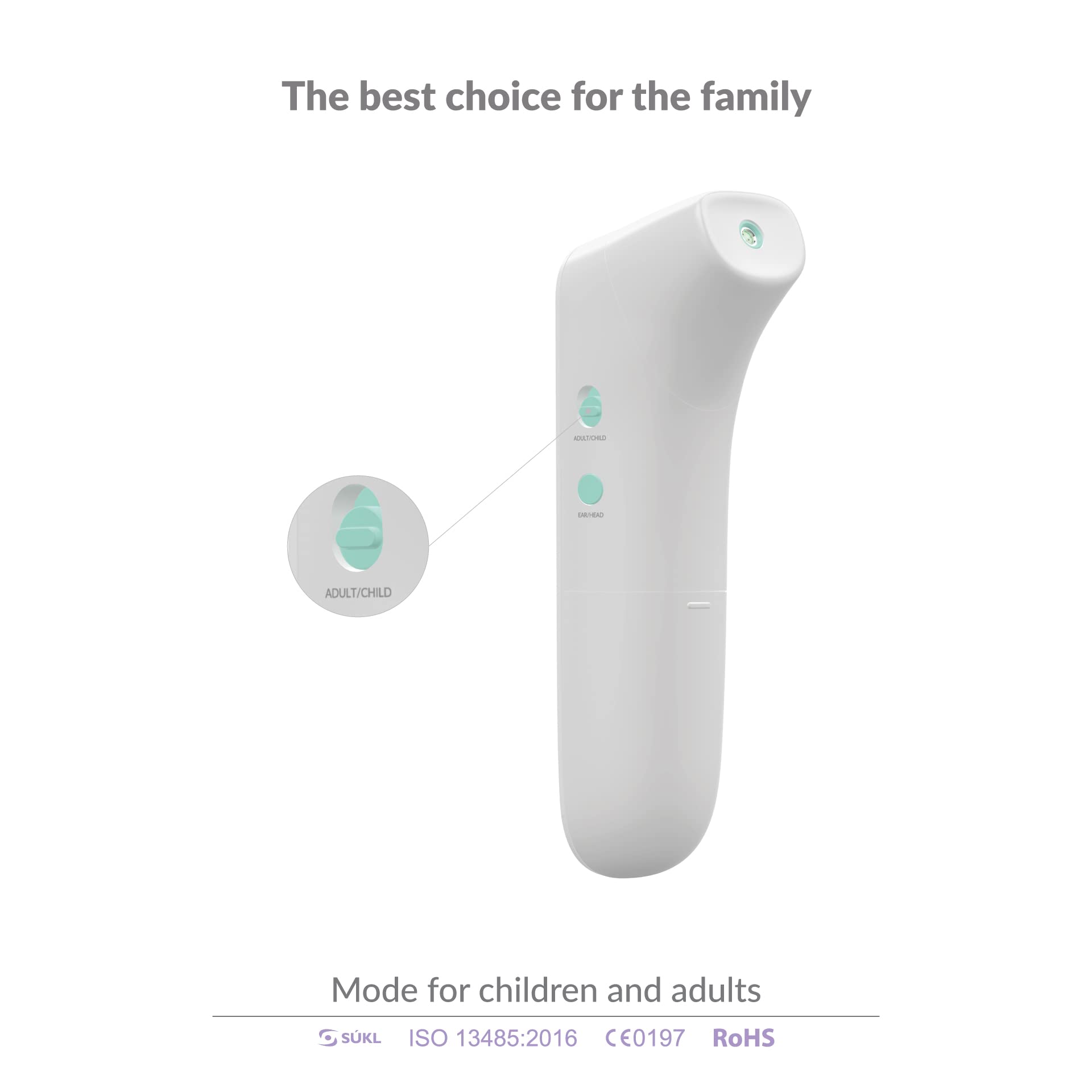TrueLife Cuidado Q10 BT termómetro de frente y oído con Bluetooth y aplicación termómetro infrarrojo sin contacto para niños y adultos | CE, RoHS, ISO, SUKL aprobado