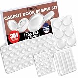 Cabinet Door Bumpers, 106 Pack, Clear Self-Adhesive Silicone Furniture Pads