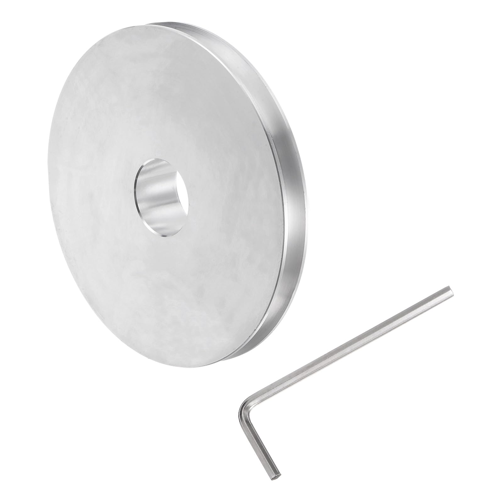 QUARKZMAN Puleggia a V Foro 22mm Diametro Esterno 100mm Singola Scanalatura Lega Alluminio per 6mm Cinghia Tonda PU Albero Motore Macchina Trapano con Installazioni