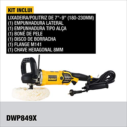 DEWALT Lixadeira Politriz de 9 Pol. (230mm) 1250W 110V DWP849X