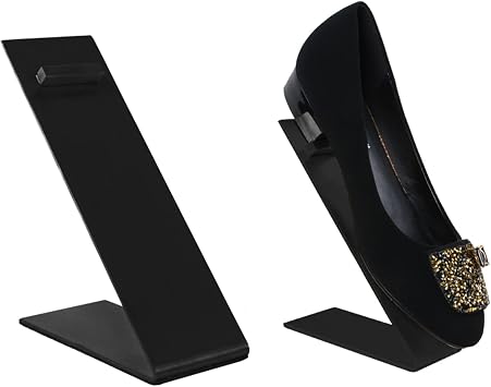 Metal Stainless Steel Multi-Purpose Shoe Rack High Heel Shoe Display Stand Organizer Women Store Display Props BLACK