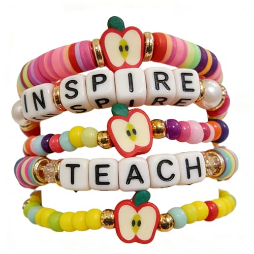 UIOREJXCAS Teacher Bracelet Gifts Teacher Appreciation Gifts Thank You Teachers for Women Retirement Birthday Teachers