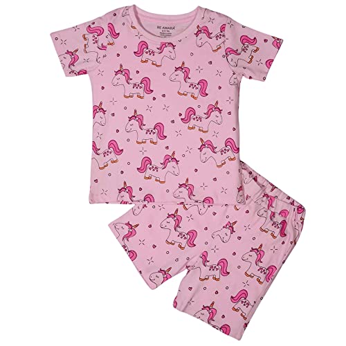 Image of Be Awara Kids Printed Half Sleeves T-shirt & Shorts Clothing Sets, 100% Cotton Soft Unisex Cord Set, Comfortable Wear for Kids With Cool Prints, Everyday Casual Wear for Boys & Girls