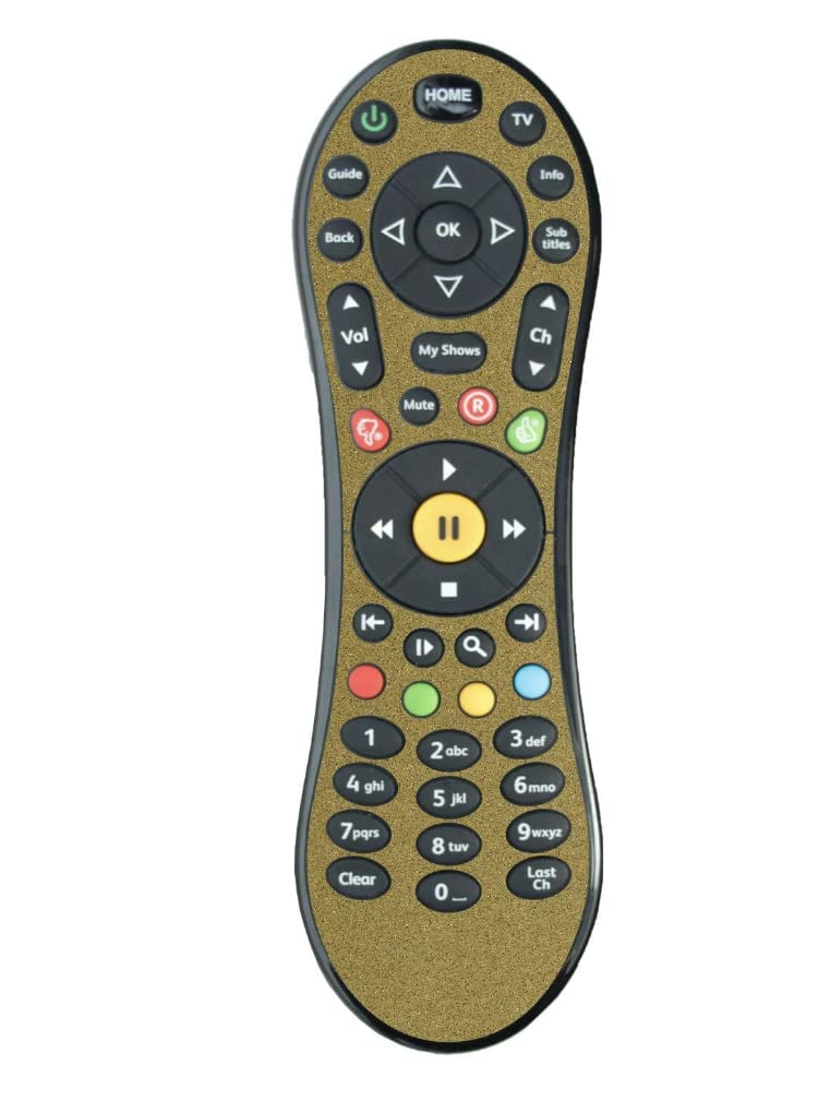 Stika.co Gold Glitter Vinyl Skin Sticker For Virgin Media Tivo V6 Tv Remote Control - Sticker Only