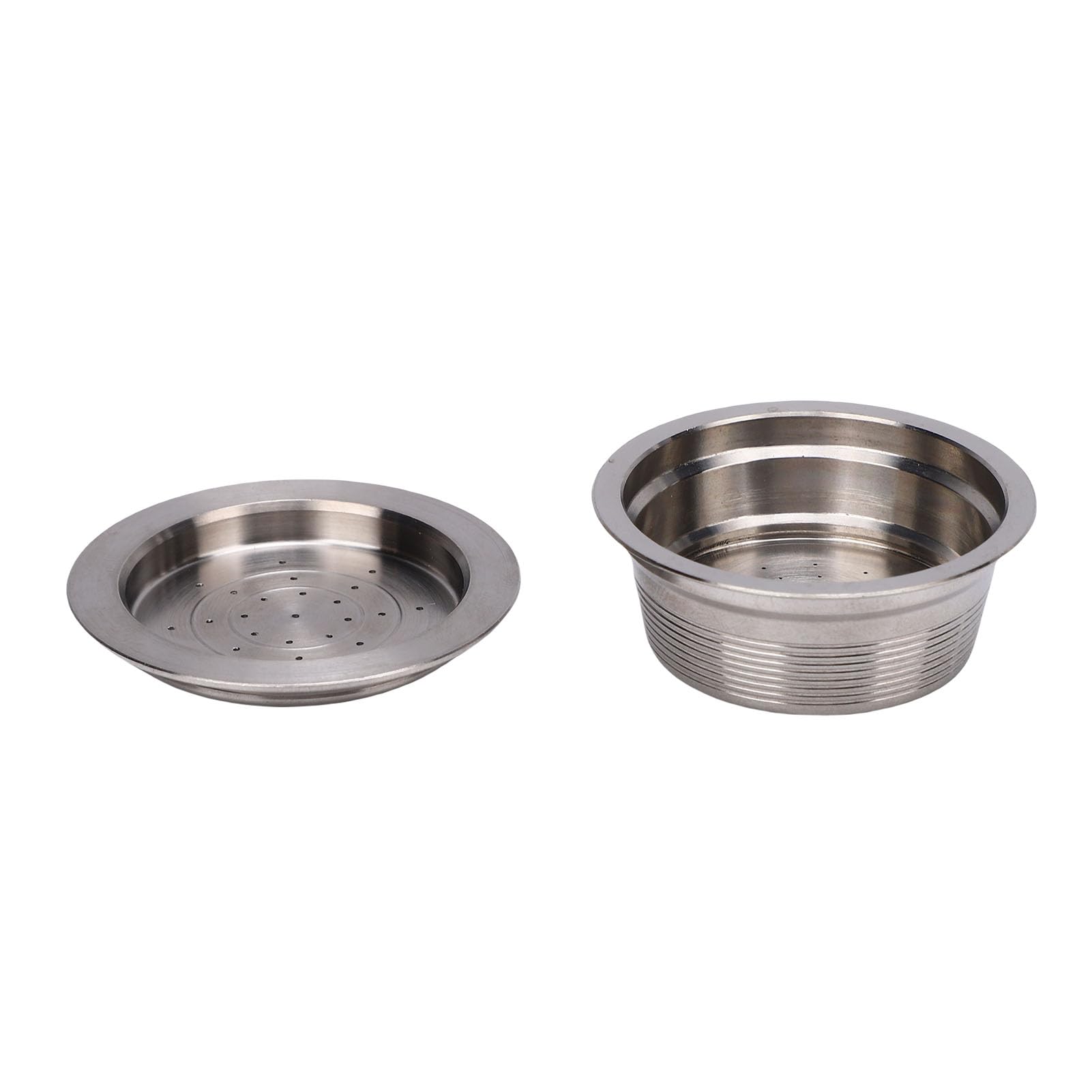 Generic Cápsula de Filtro de café Reutilizable de Acero Inoxidable con Cuchara y Compactador, Cápsulas Recargables Ecológicas para Máquinas Mio