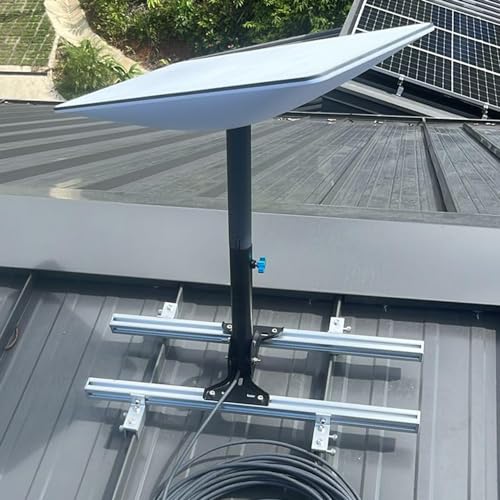 Adjustable Starlink Mount for Standing Seam Metal Roof with Starlink Pipe Adapter, Starlink Mounting Kit, Starlink Roof Mount for Starlink Gen 2, Starlink Pole Mount