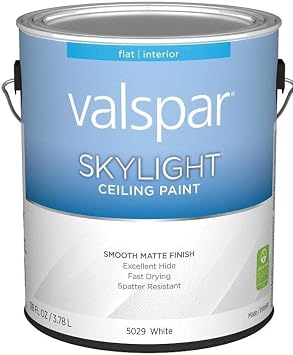 Valspar 1 Gallon 15029 White Skylight Ceiling Paint, Flat