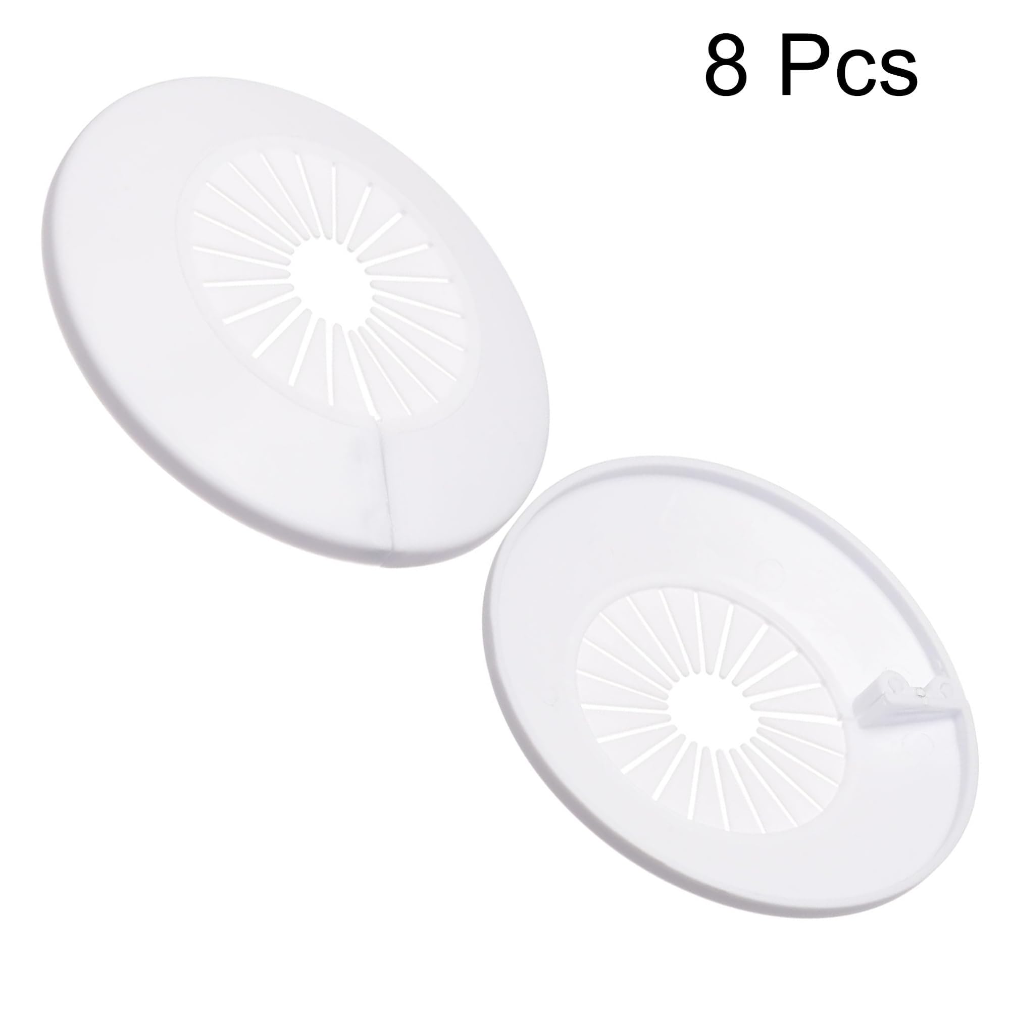 TOP-VIGOR 8pcs 30mm-50mm Pipe Cover Decoration, PP Plastic Escutcheon Pipe Collar for Water Pipe Drain Line - Image 4
