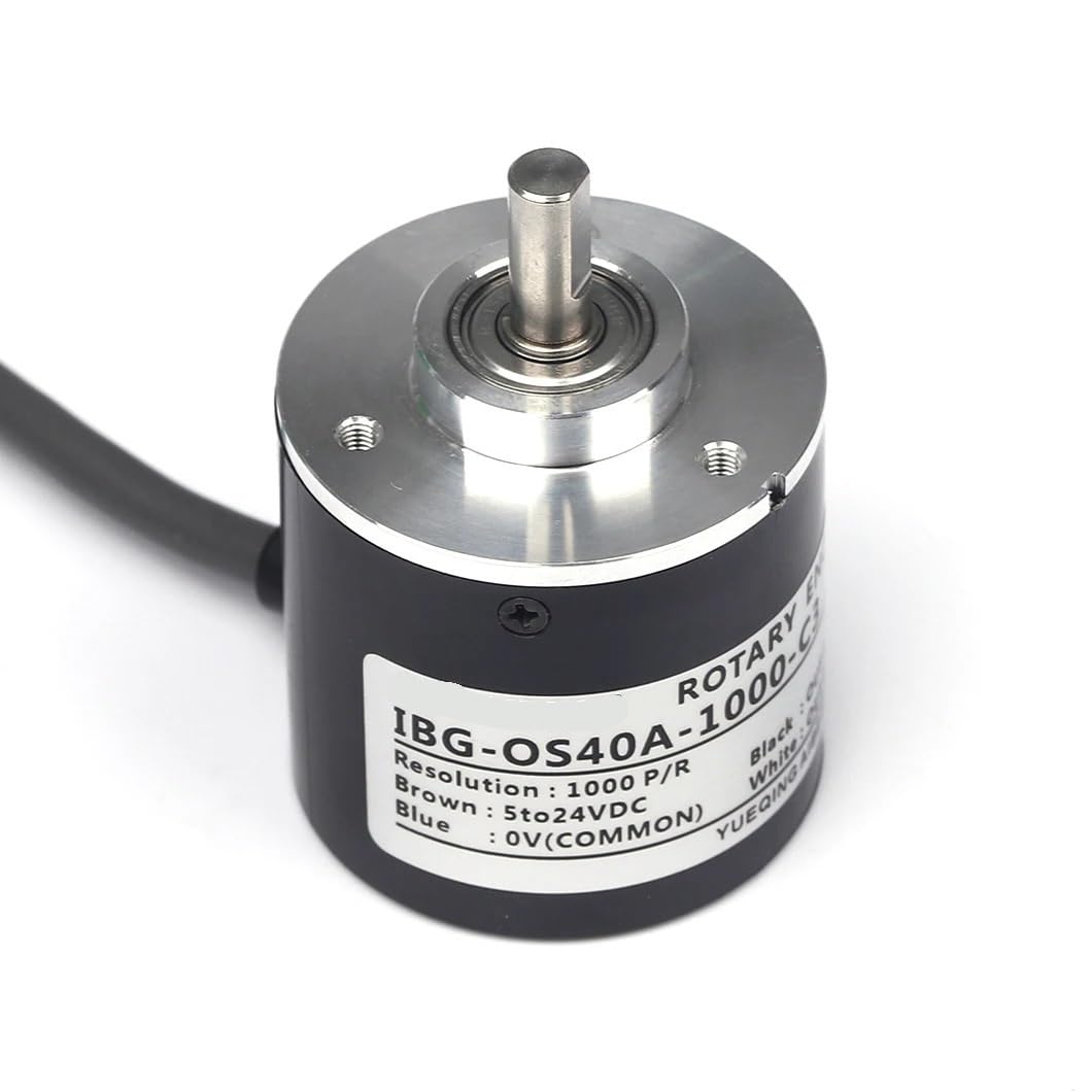 Encoder rotatorio incremental universal de 40 mm de diámetro exterior, serie E6B2, magnetoeléctrico, eje sólido de 6 mm, 5000 PPR(1024 PPR,Magneto Electric,NPN Output)