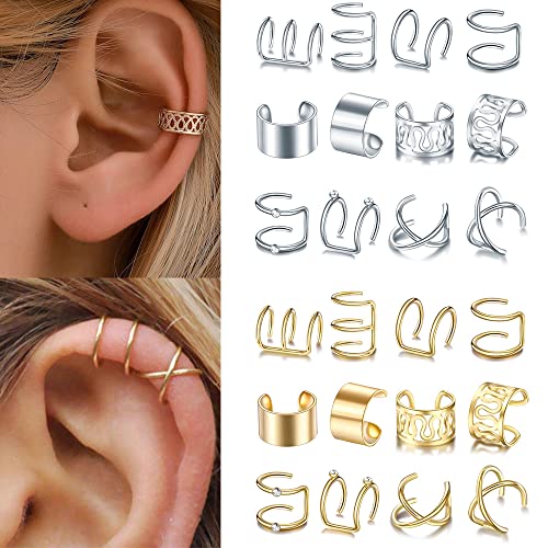 24 Pzas Broches para Pelo y Barba Oro Plata miniatura 3
