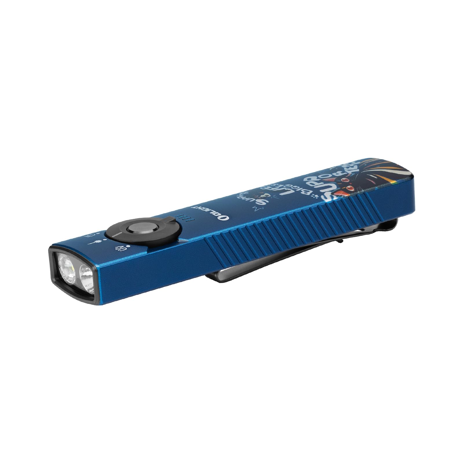 OLIGHT Arkfeld Pro Torcia Ricaricabile EDC da 1300 Lm con Led UV, Fascio Verde e Luce Bianca, Impugnatura Antiscivolo, Struttura Ultrasottile Piatta con Clip da Tasca Bidirezionale (Paw)
