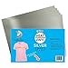 Craftables Silver Foil Heat Transfer Vinyl for Craft Cutters - (5) Reflective 9.8" x 12" Sheets