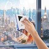 Magnetic Window Cleaner for Single Glazed Windows 3-8mm, Double-Sided Glass Cleaner with Powerful Magnet, Anti-Drop Safety Rope and Ergonomic Grip for Easy Streak-Free Window Cleaning