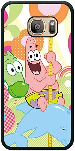 Generic S7 TPU Protective Case,Spongebob Squarepants And Patrick Star 1 Black Carrying Phone Case for Samsung Galaxy S7