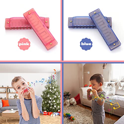 Harmonica for Kids 10 Hole Kids Harmonica, 2 Pack Key of C Blues Harmonicas Educational Toy Beginners Toy Musical Instruments for Toddler Children Party Holidays, Birthday (Blue, Pink) - Les Beatles, Paul McCartney, John Lennon, RIngo Starr, George Harrison Harmonica for Kids 10 Hole Kids Harmonica, 2 Pack Key of C Blues Harmonicas Educational Toy Beginners Toy Musical Instruments for Toddler Children Party Holidays, Birthday (Blue, Pink) – Image 6