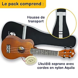 A-Star Rocket Ukulélé soprano avec housse matelassée et cordes Aquila – Naturel - Les Beatles, Paul McCartney, John Lennon, RIngo Starr, George Harrison A-Star Rocket Ukulélé soprano avec housse matelassée et cordes Aquila – Naturel – Image 3