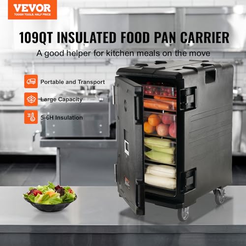 Vevor 120L FRONT LOAD FOOD WARMER Insulated Food Pan Carrier thumb #1