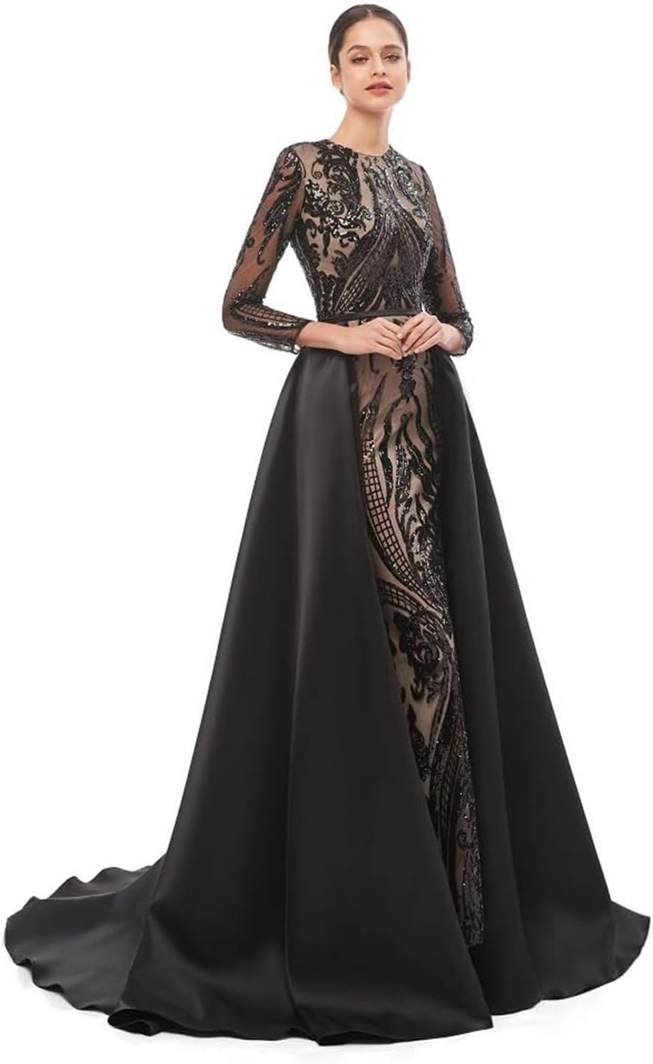 Satin Detachable Train for Wedding Prom Party Dress Sweep-Train Overskirt - Image 4