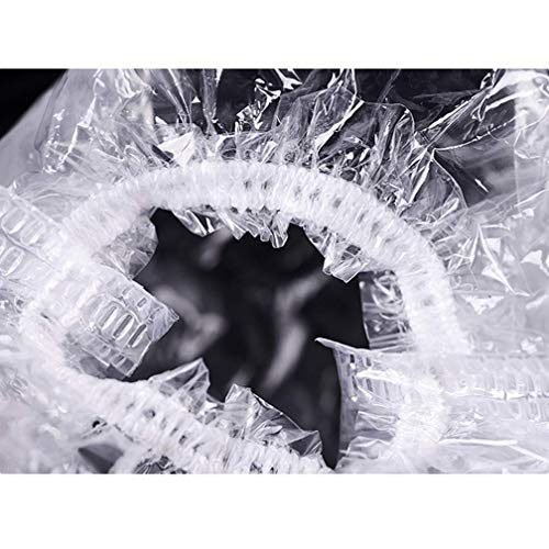 Image of ear caps 100 Pcs for Clear Waterproof Ear Protectors - Disposable Ear Caps for Bathing, Shower, Hair Dye, Spa, and Salon Use - Elastic and Lightweight Ear Covers for Home, Hotel, and Travel