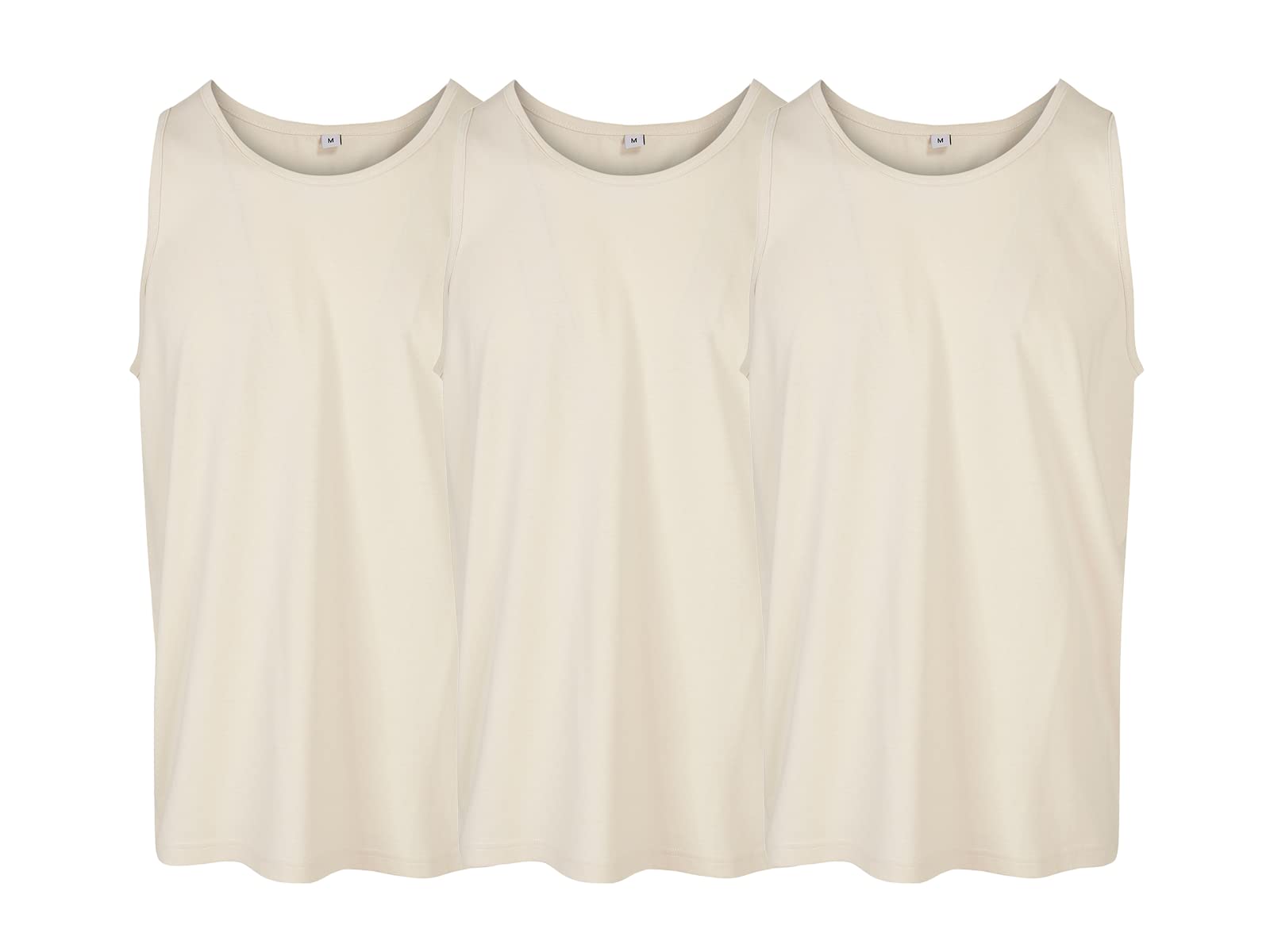 Coozo Men's Sand Pack Of 3 Basic Tank Tops Vests - M