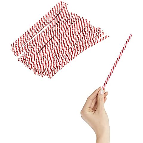 APQ Pack of 2000 Red Paper Twist Ties 4” Long and 3/16” Red Stripes Twist Ties for Plastic Trash Bread Bags Paper Coated Ties Multi Function Strong Wire Ties for Tying Gift Bags, Wholesale Price Cover