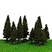 15pcs Green Scenery Landscape Model Cedar Trees with Box