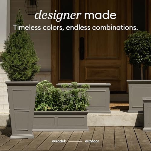 Image of Veradek Brixton Series Planter - Tall Outdoor Planter with Shelf