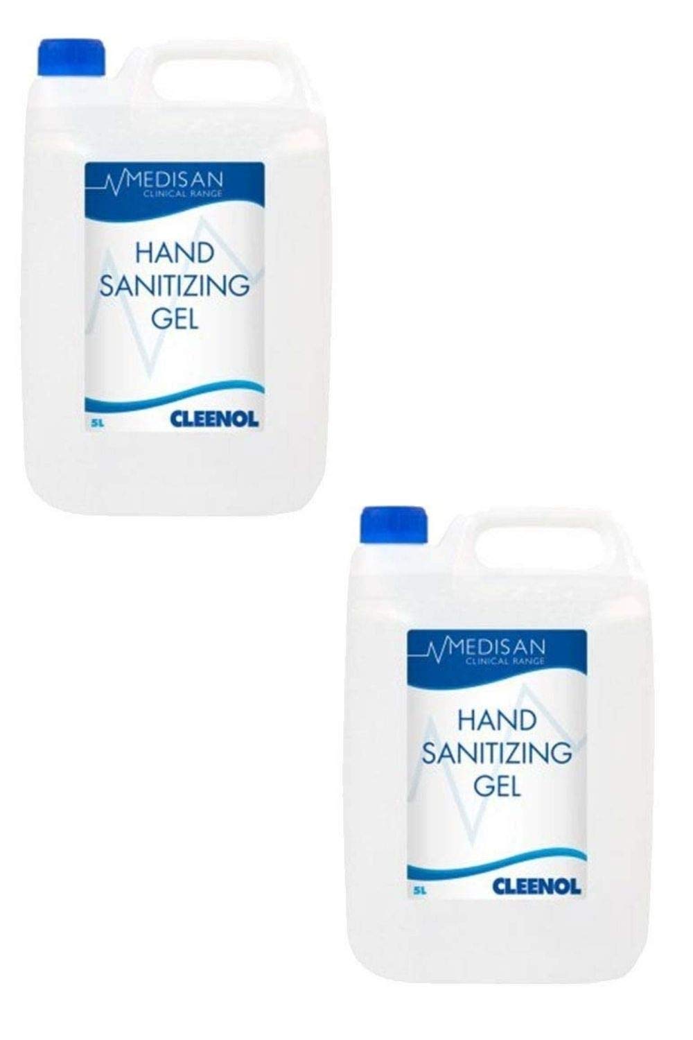 CleenolMedisan 70% Hand Sanitizing Gel - 5 Litre, Pack of 2