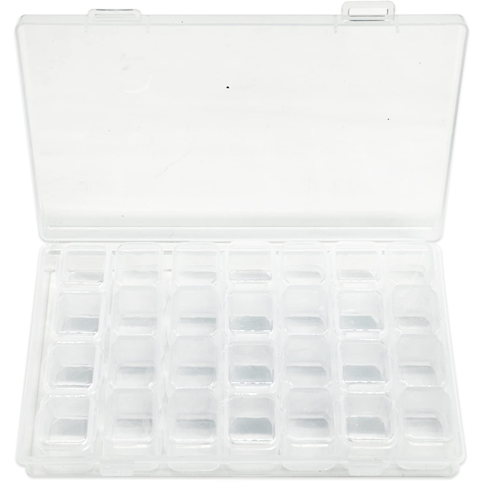 Scatola Organizer Per Perline Ricamo - 28 Slot, Trasparente, Per Diamanti Pittura, Piccoli Oggetti - Foto 6