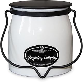 Milkhouse Candle Company - Raspberry Sangria - Creamery Collection - 16oz Double Cotton Wick Soy Candles with Beeswax - Long Burn Time, Made in The USA - Non Toxic, Premium Scented Candles