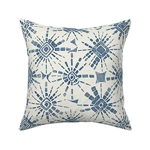 N/ A Boho - Cojín cuadrado de 18 x 18 cm, diseño de Shibori, color a