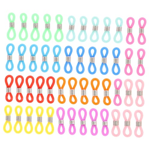 LIFKOME Eyeglass Strap Glasses Chain 50 Pcs Anti-slip Glasses Clip Silicone Practical Design for Long-term Use
