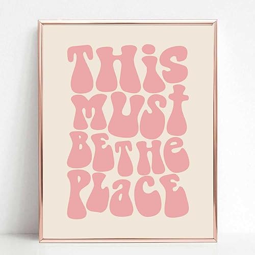 Miniatura 3 de This Must Be The Place Print Colorful Pink Print Bold Retro Wall Art Modern Home Decor Music Quote Groovy Wall Art 70s Art Print Trendy Wall Art