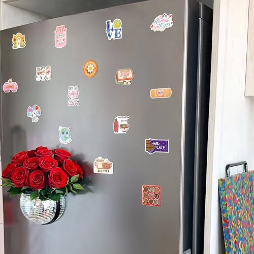 Image of WallDesign Romantic Couple Love Magnets (16 Pieces) - Cute Love Quote Fridge Magnets for Daily Messages - Couple Gift for Anniversary, Newly Married, Wife, Husband, Girlfriend & Boyfriend