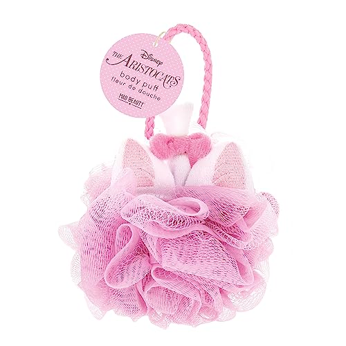 Mad Beauty Disney Aristocats Marie Body Puff Loofah Sponge | Officially Licensed Product | Novelty Beauty, Cosmetic, and Skincare Gifts for Women, Adults, and Kids